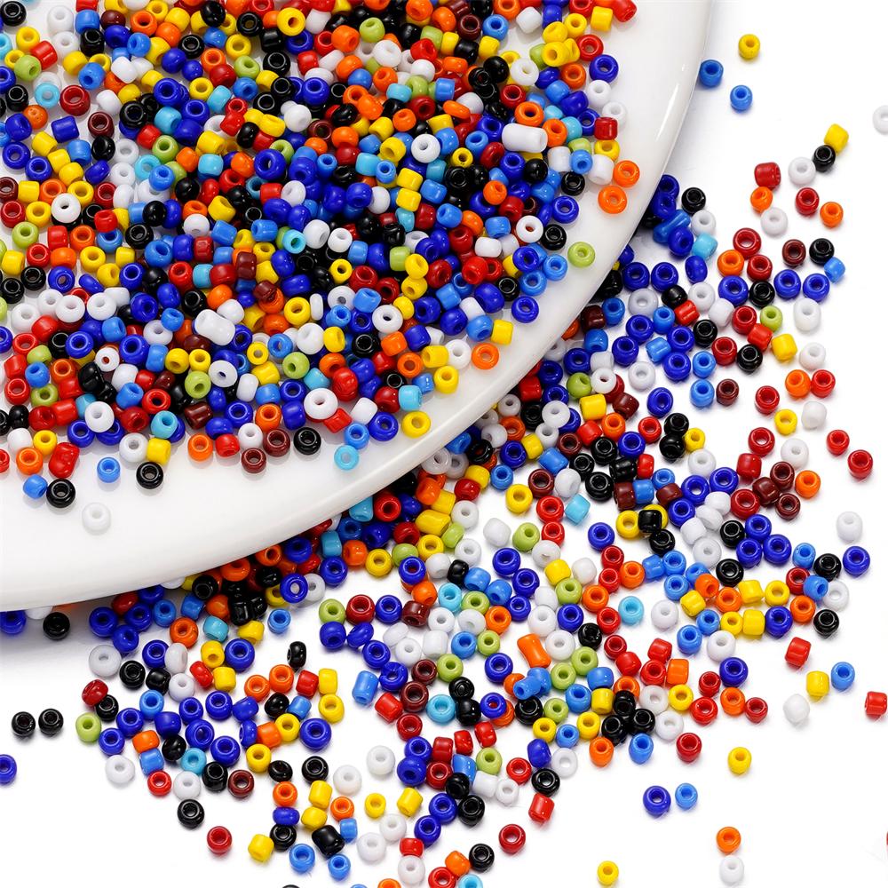 10g/Lot 2mm Mixed Glass Seed Beads Charm Colorful Bead for DIY Spacer Loose Bracelet Necklace Earring Jewelry Making Accessories