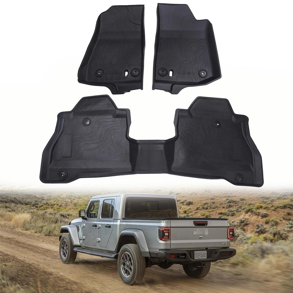 4 шт. коврики для пола Jeep Wrangler Gladiator JT 2020 -2024+ 4 дверных коврика багажника всепогодный противоскользящий комплект ковриков для пола