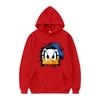 Дисней Дональд Дак Узор Толстовка с капюшоном и длинными рукавами Осень и Зима Топ Дисней Аниме Худи Худи Харадзюку Толстовки