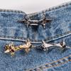 Four Pointed Star Waist Buckle Adjustable Belt Buckles New Jeans Buttons  Dress Decoration