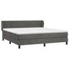 3127626 vidaXL Divan Bed and Mattress Dark Grey 180x200cm Velvet