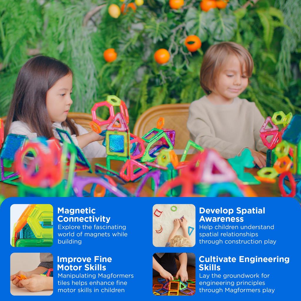 BorneLund MAGFORMERS Candy Garden Set [27 предметов] Развивающая игрушка для детей от 3 лет, магнит, магнитный блок, MF703021