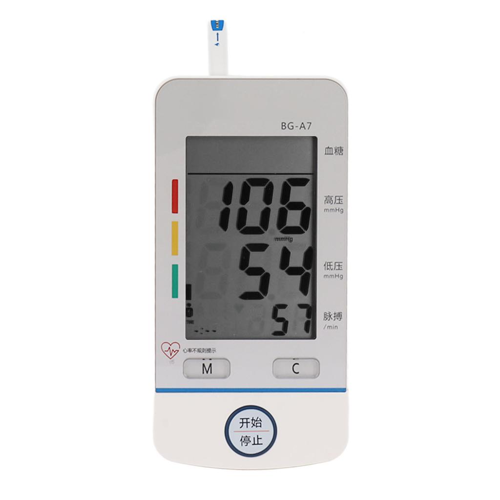 Elderly Home Blood Pressure Glucose Monitor Automatic Blood Pressure Glucose Tester with Test