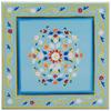 Turquoise Hand painted Solid Mango Wood Coffee Table