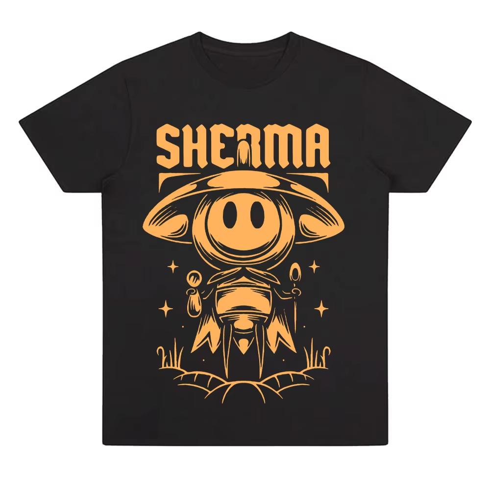 Футболка унисекс Hollow Knight Sherma Hollow Knight Silksong Горячая игровая футболка Хлопок Смешная футболка С круглым вырезом Мультяшная Одежда Y2K Cas...