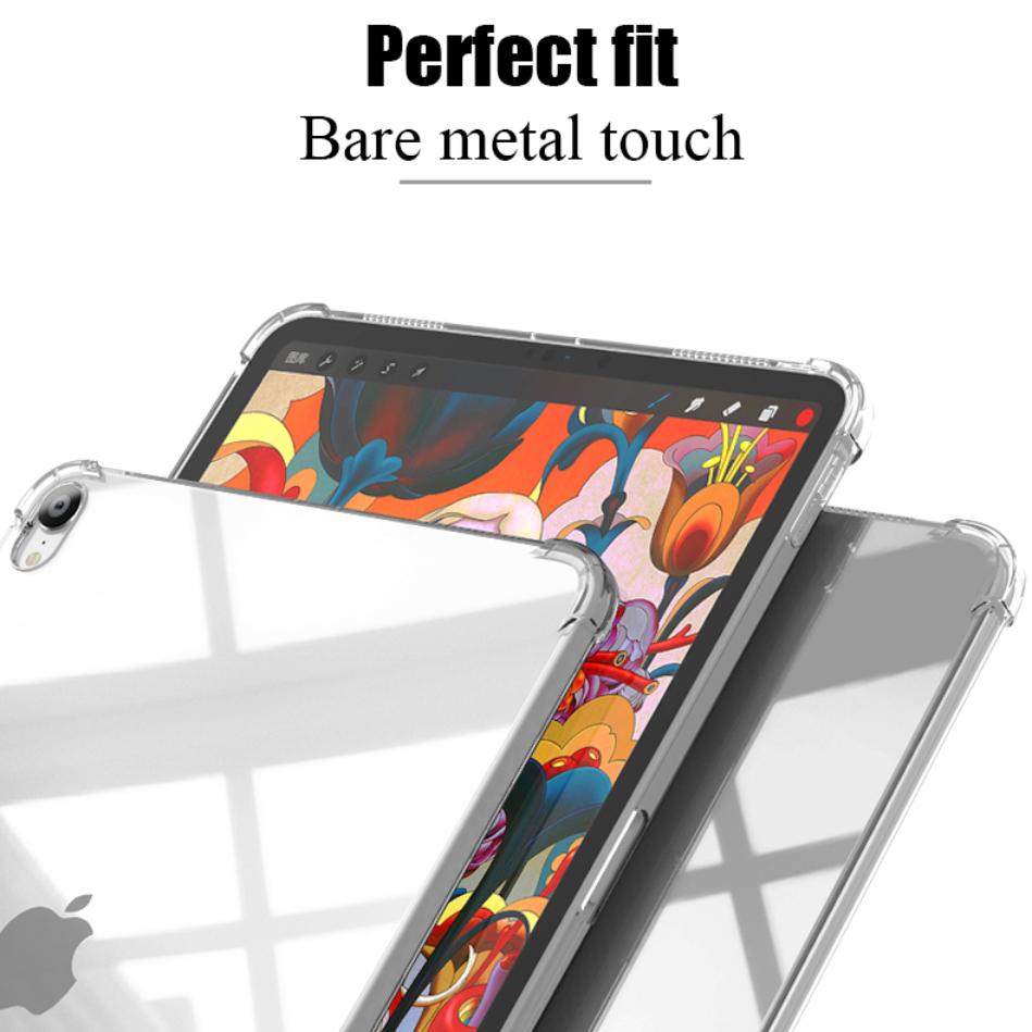 Чехол для планшета 2 в 1 со стеклом для iPad Air 1 2 9,7 дюйма 2017 г. 2018 г. для iPad 2 3 4 mini 1 2 3 4 5 6 10,2 дюйма 7 8 9th Pro 11 Мягкий силиконовый чехол для подушки безопасности из ТПУ