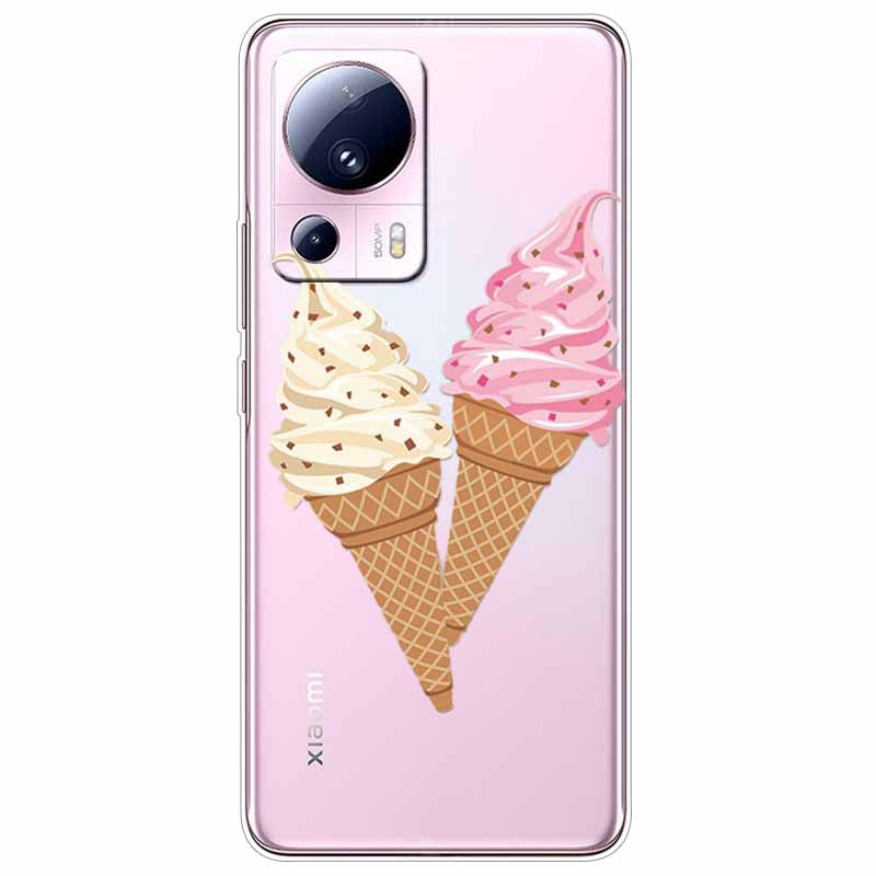 Чехол для Xiaomi 13 Lite 5G 13Lite Прозрачный Мягкий ТПУ Милые Кошки Силиконовый Принт Чехол для Xiaomi Mi 13 Lite Прозрачный Xiaomi13Lite