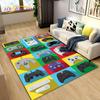 Большой ковер с мультяшным геймером, игровой контроллер, коврик для гостиной, детской комнаты, нескользящий напольный коврик для детей, подарок
