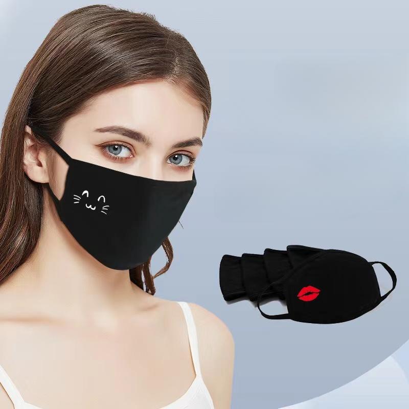 1 шт. Унисекс с принтом прекрасные многоразовые хлопковые маски для рта и лица крышка рта