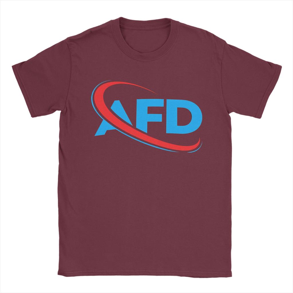 Funny AFD Angler Friends Alice Weidel TShirt Men O Neck Pure Cotton T Shirts Short Sleeve Tee Shirt Graphic Clothing