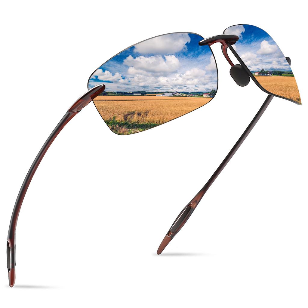 MAXJULI модные спортивные солнцезащитные очки для мужчин и женщин Tr90 без оправы для бега, рыбалки, гольфа, вождения, солнцезащитные очки UV400 MJ8009