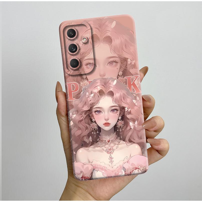 Чехол для телефона Samsung Galaxy M35 5G Бампер Силиконовый Ударопрочный Красивый Чехол с Бабочками и Цветами для Galaxy M 35 M55 Funda