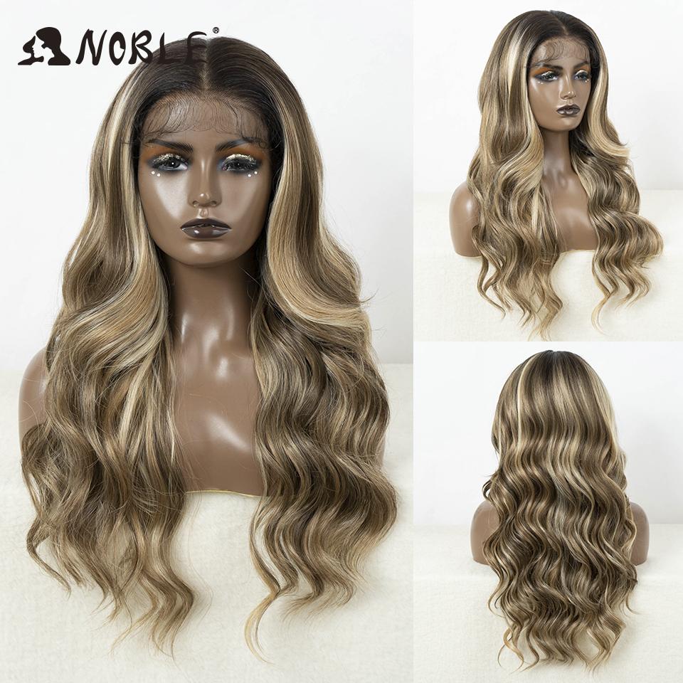 Noble Synthetic Lace Front Wig 26 Inch 13x7 Long Wavy Full Lace Front Wig 30Inch Lace Part Wig Blonde Wigs For Women Lace Wig