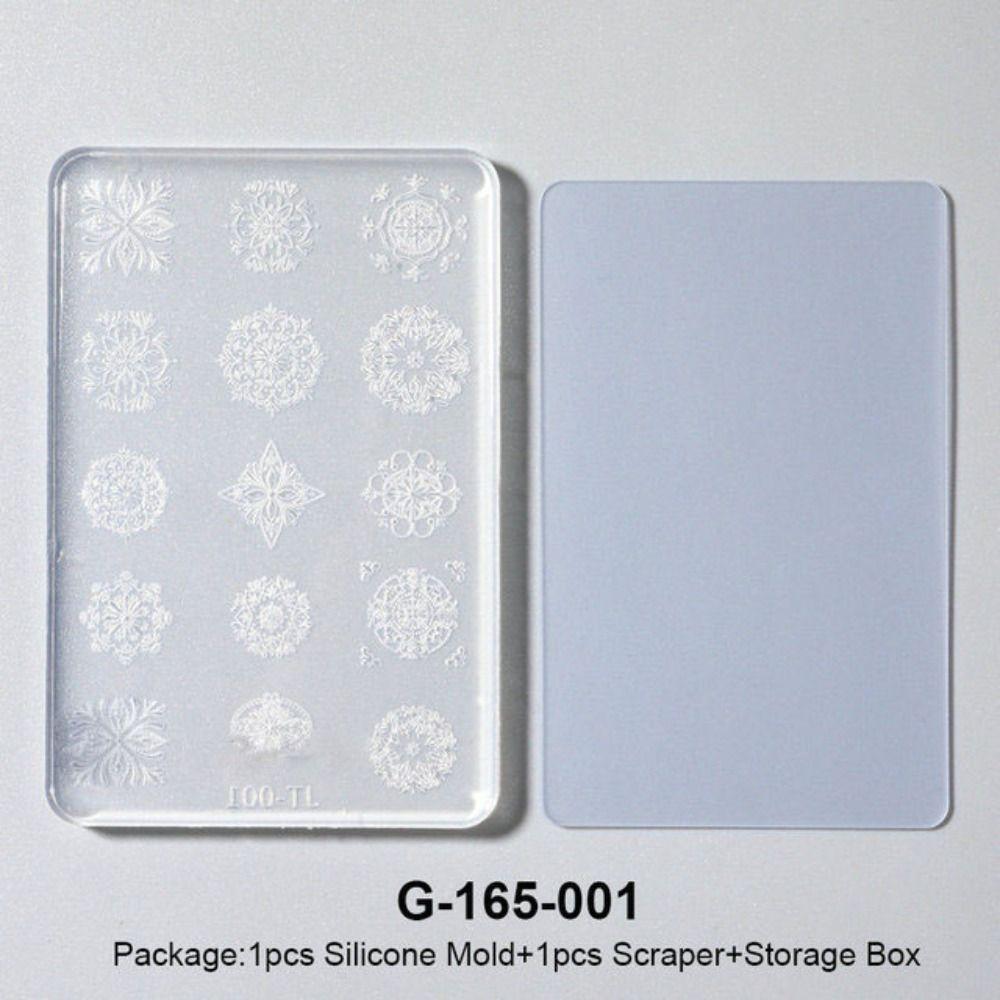 Силиконовая форма для дизайна ногтей в виде снежинок, 3D гелевые трафареты, новый инструмент для резьбы по ногтям, маникюрный инструмент для ногтей «сделай сам»