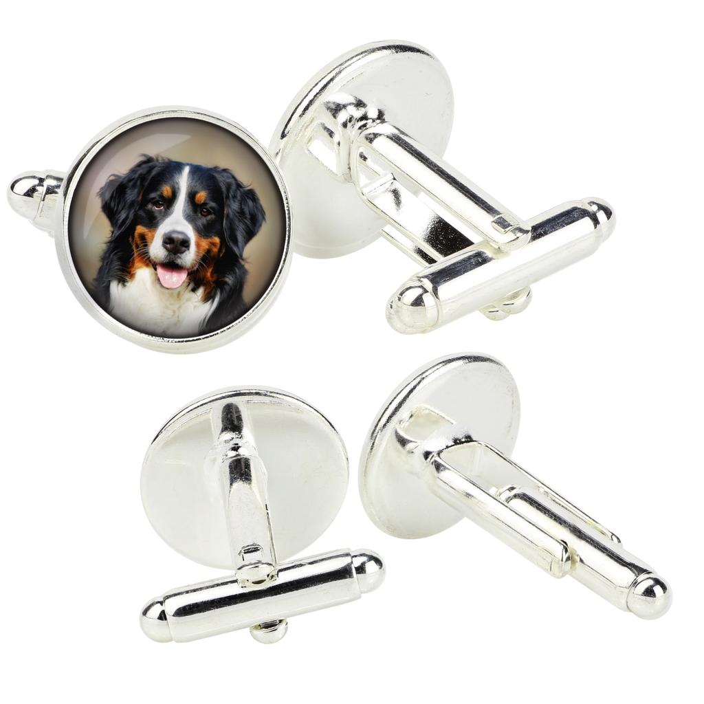 Bernese Mountain Dog, Berner Sennenhund - cufflinks in a box, handmade jewelry, product of the Art-Dog brand