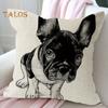 Throw Pillowcase with Hidden Zipper Wear Resistant Washable Non-Fading Animal Dog Print Cushion Cover Pillowslip
