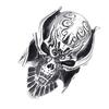 Мужские панк-готические украшения, череп, шлем воина, кольцо из нержавеющей стали