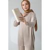 Women's Full Pleated Wide Leg Pants And Tunic Sandy Suit