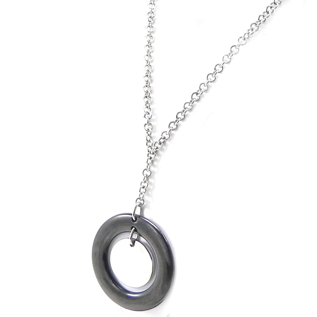 Altesse [I2907] - Черное серебряное стальное колье «Калипсо»