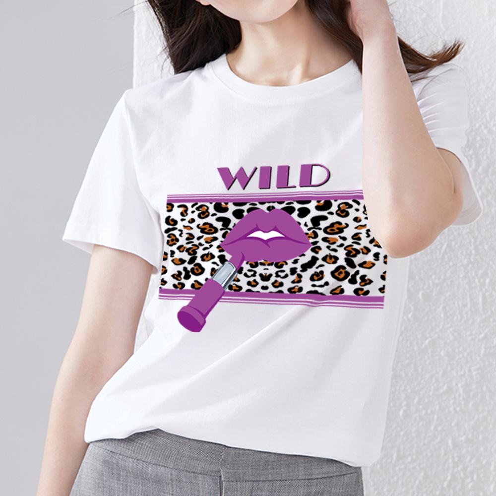 Классическая футболка Street Trend, тонкий женский универсальный универсальный топ с тигровым леопардовым принтом, повседневный удобный дышащий топ с короткими рукавами и круглым вырезом