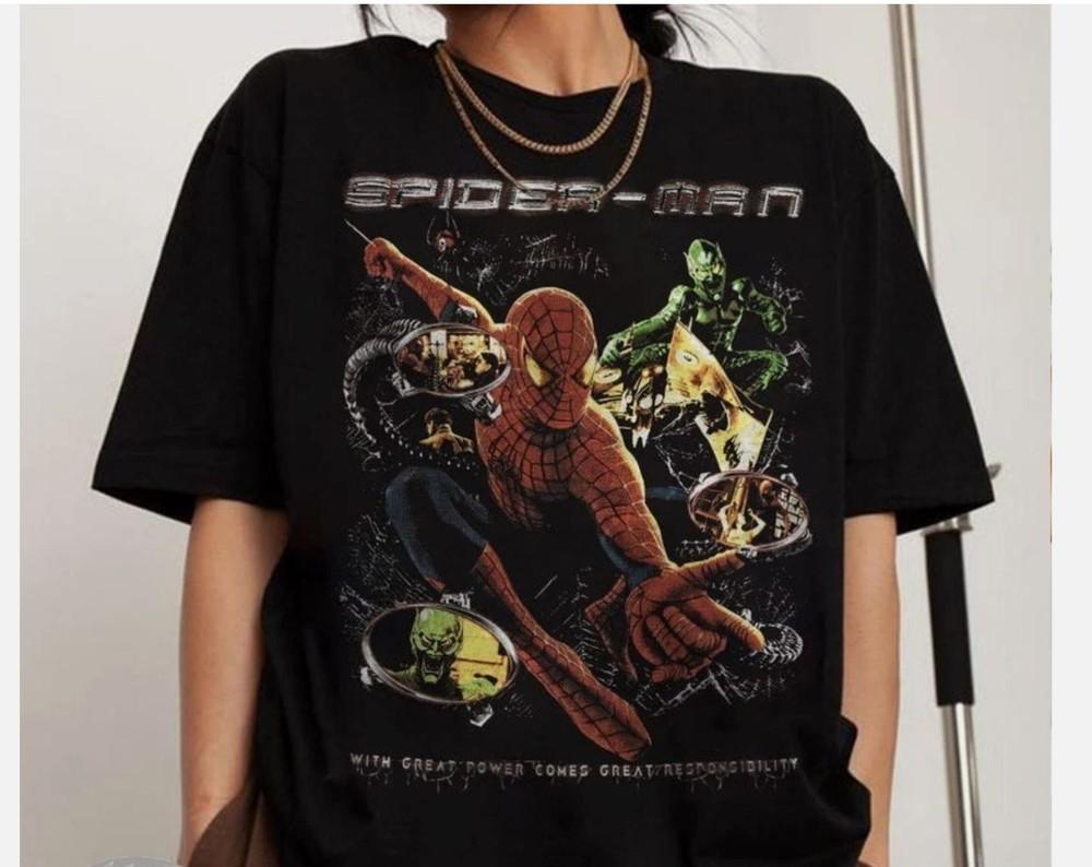 90039s Spider Man Homage TShirt SpiderMan Fan Tee Graphic TShirt reprint Unisex T-Shirt