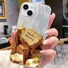 Золотой камень подходит для чехла для мобильного телефона Apple 16IMD для iPhone17promax, нового 14/15 со всех сторон 13Pro.