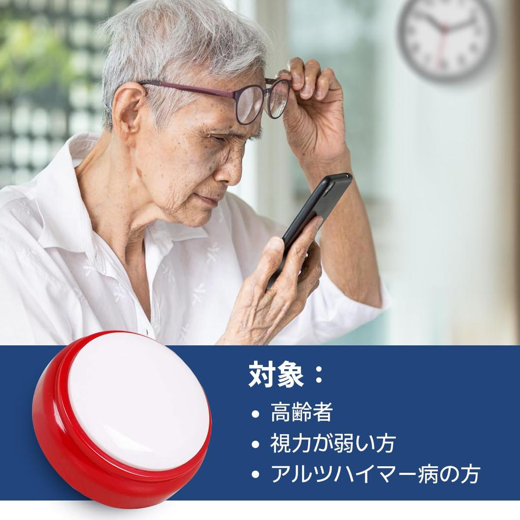 Говорящие часы с японским голосовым управлением. Доступны говорящие часы с высокой видимостью для людей со слабым зрением и слепых людей - 12/24 - Пожилые люди, люди с ограниченными возможностями,