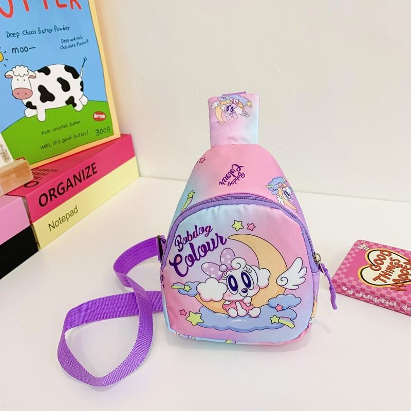 Anime Delightful Print Chest Bag For Children In Lovely Colors Perfect For Kindergarten Use