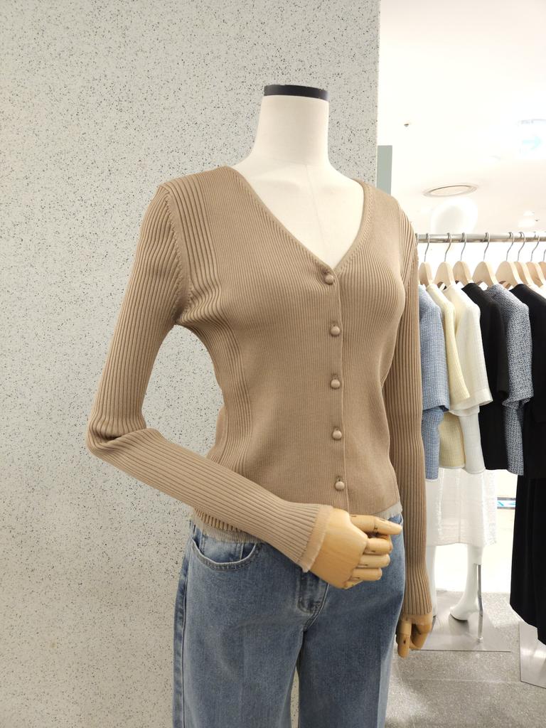 Women’s V-Neck Ribbon Cardigan