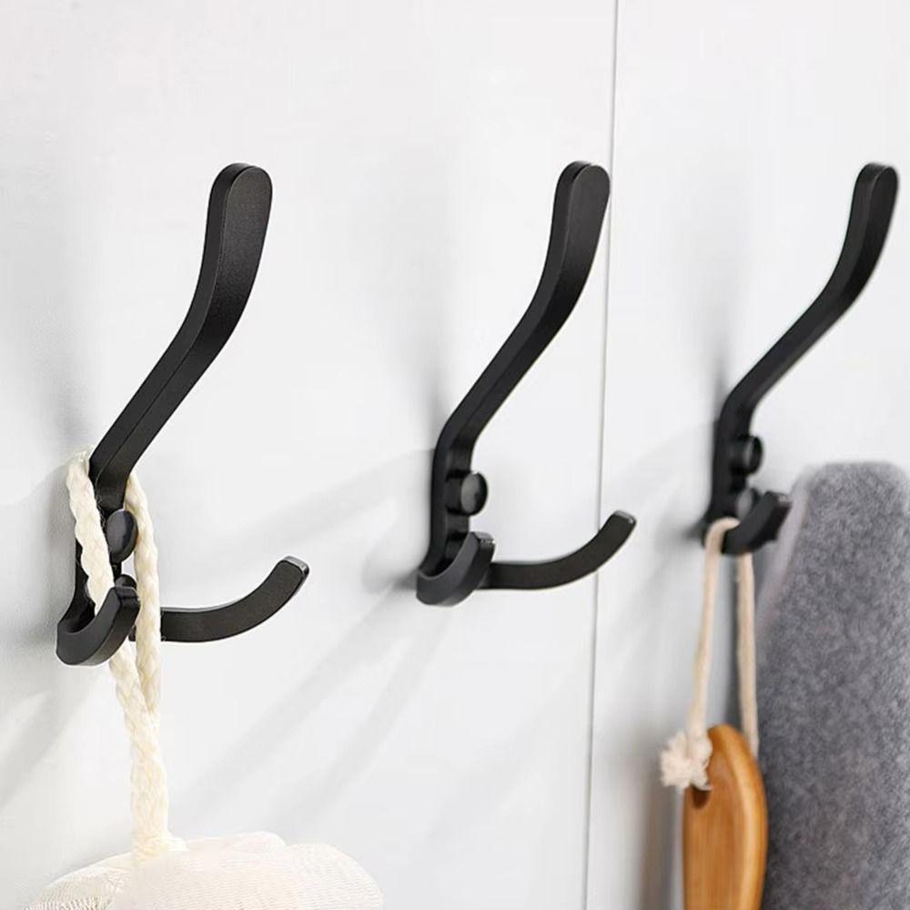 Waterproof Hanging Key Holder Black Golden Silver Coat Rack Door Hanger Robe Hook  Kitchen