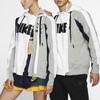 Nike X Sacai Double-Zip Hoodie Canyon Gold/Obsidian Women Outerwear Grey CD6303-711