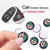 14 мм Алюминиевые Металлические Наклейки на Ключ с Дистанционным Управлением в Стиле Автомобиля Для 156 159 147 4C 8C 166 Giulia Giulietta Mito Stelvio Spider