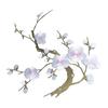 Cherry Blossom Iron-On Patch Blossom Plum Applique Patch Embroidered Flower Vines DIY Trim for Jeans Garment Women Clothing Jacket Backpack
