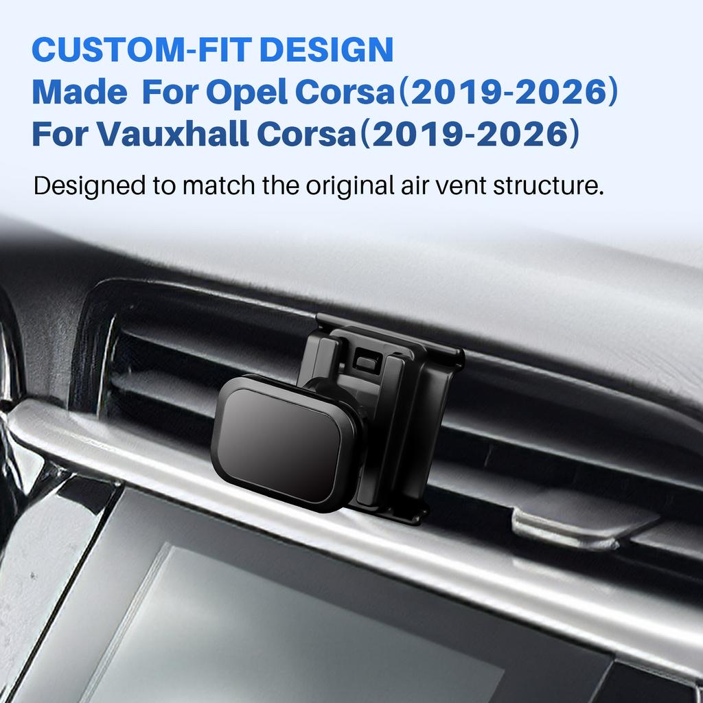 for Opel Corsa 2019-2026 Car Phone Holder Clip Phone Stand Magsafe Suction Phone Holder for Cell Phone for Vauxhall Corsa Clip