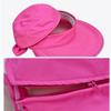 Adjustable Bowknot Big Visor Cap 2 in 1 Anti-UV Beach Cap Fashion Women Top Air Cap