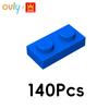 WANGE 2*1 Строительные блоки 140 шт. № 3023 Маленькие совместимые кирпичики 2-отверстия Низкие элементы Аксессуары MOC DIY Насыпью Детская игрушка