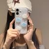 For iPhone 16 Case Cute 3D Cloud Rhinestone Decor TPU+PC Phone Cover (Precise Lens Cutouts)