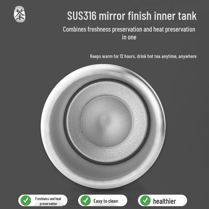 Новая термокружка из нержавеющей стали 316 с крышкой быстрого открытия и ситечком для чая