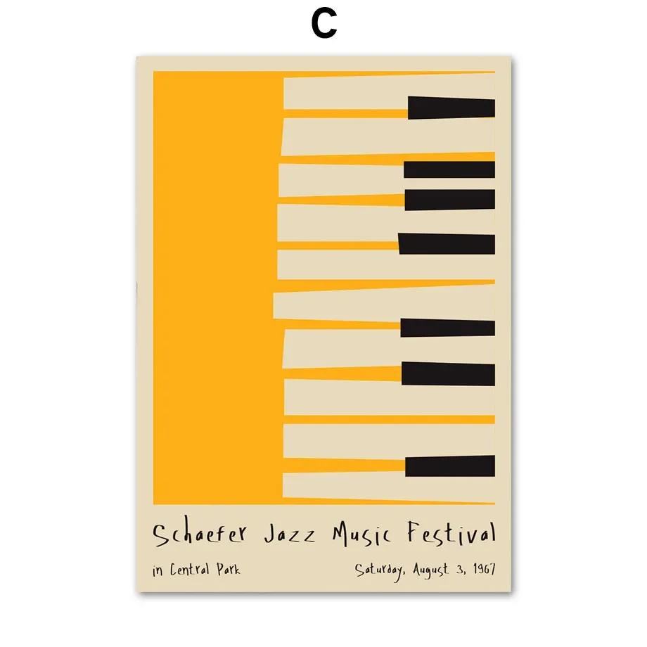 Абстрактный Винный Джазовый Фестиваль Красный Черный Кот Холст Живопись Настенное Искусство Скандинавские Постеры и Принты Настенные Картины для Декора Гостиной