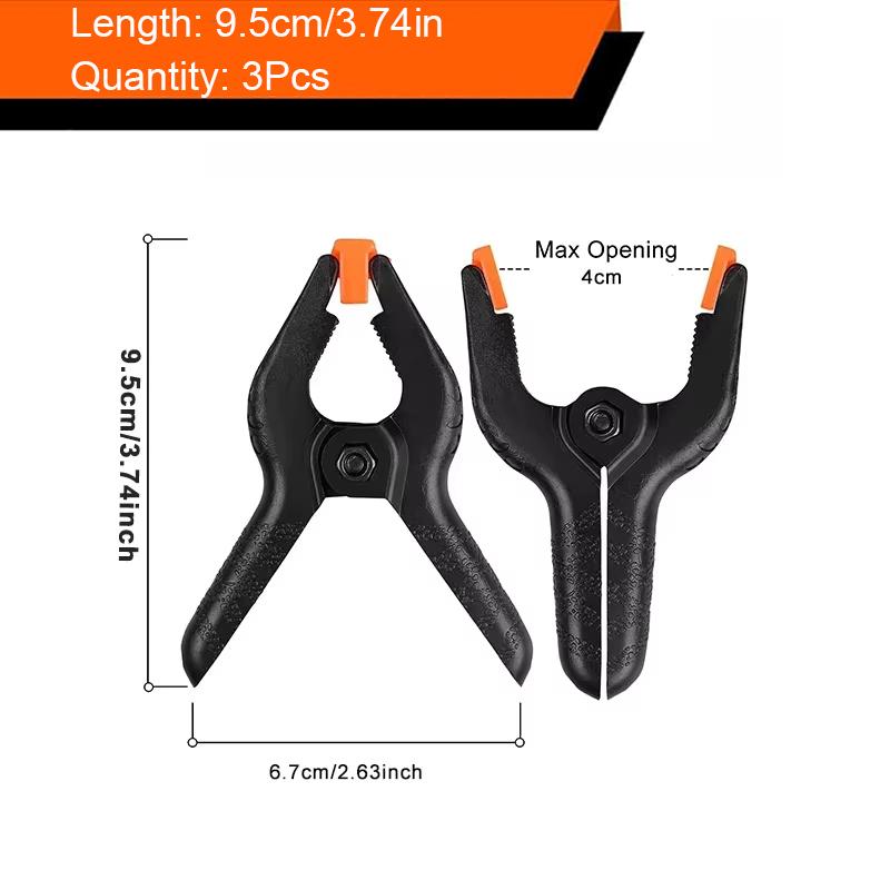 5/3/2Pcs Plastic Spring Clamps Clip Backdrop Clips Heavy Duty Clamp for Crafts Backdrop Stand Woodworking Photography 2/3/4inch
