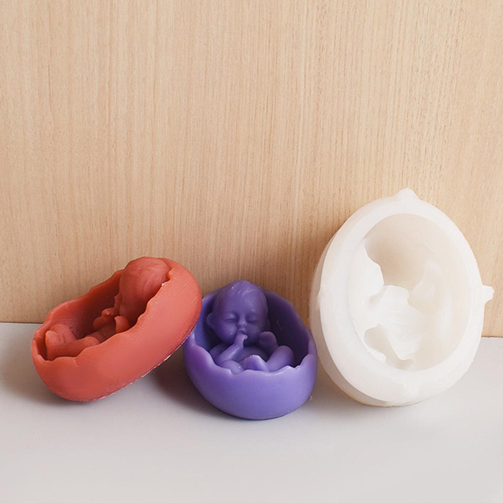 Eggshell Baby Figurine Silicone Candle Molds for Candle Soap Making Epoxy Resin Silicone Molds Gypsum Silicone Molds