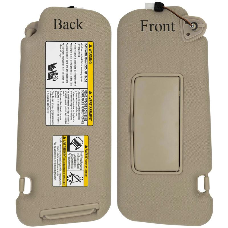Car Sun Visor With Mirror and Light Grey Beige Sun Shade for Nissan Murano 2009 2010 2011 2012 2013 2014 Left Hand Driver