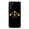Чехол для телефона Crown QUEEN & KING для пар Samsung Galaxy S24 S23 S22 S20 Ultra S21 FE 5G S10 S9 Plus S10E, мягкий силиконовый чехол
