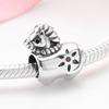 925 Sterling Silver Charm Pink Cz Beads Jewelry Making Fit Original European Charms Bracelets