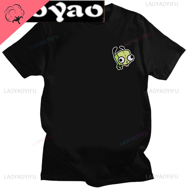 Аниме Invader Zim Invader Gir Graphic Tshirt Zim Image Cartoon T Shirt Unisex Unisex Cotton Tee Shirt Fashion Shirt Streetwear Tops Unisex