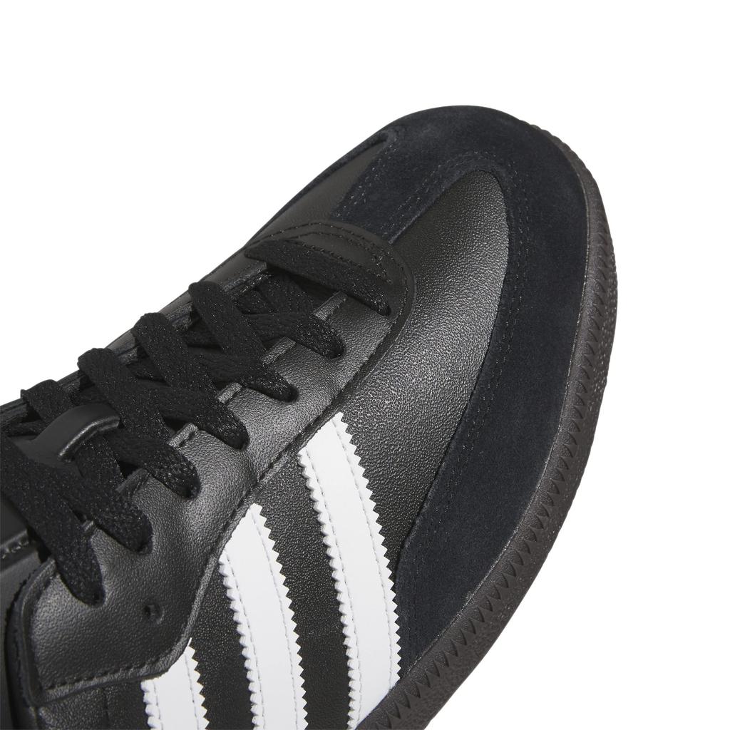 Футзальные кроссовки Samba Leather 10075 Core Black cm [Adidas] Мужские черные/Обувь белая/Core (019000) 27,0