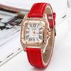 Fashion Mosaic Rhinestone Square Watch Casual Leather Belt Women Watches Quartz Watch Relogio Feminino Clock JY07190909