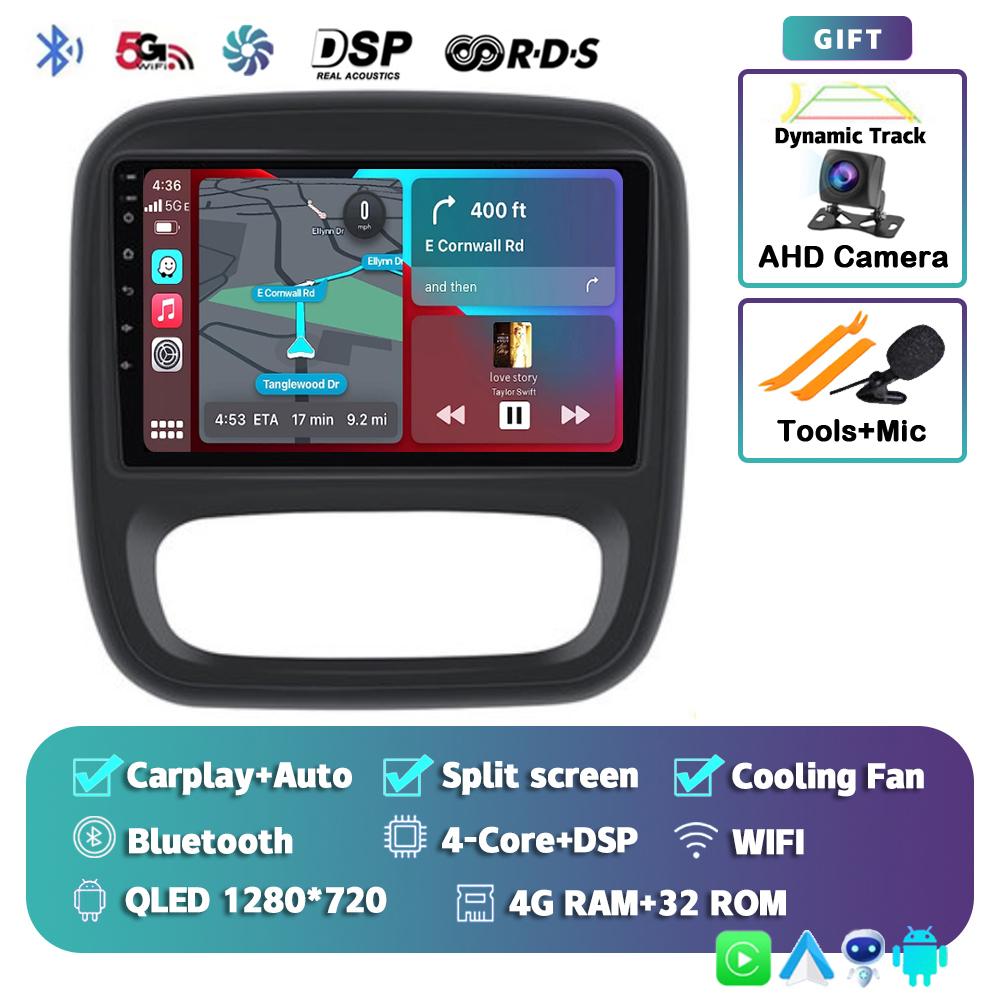 Android 14 Автомагнитола для Renault Traffic 3 2014-2021 Для Opel Vivaro B 2014-2018 Мультимедийный Видеоплеер Навигация GPS DSP