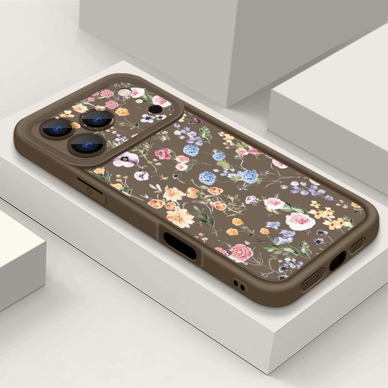 Противоударный мягкий силиконовый чехол из ТПУ Funda для iPhone 17 Air 16e 16 15 14 Pro Max 13 17 Pro Max 17 Pro 17 Чехол с красочным узором из роз