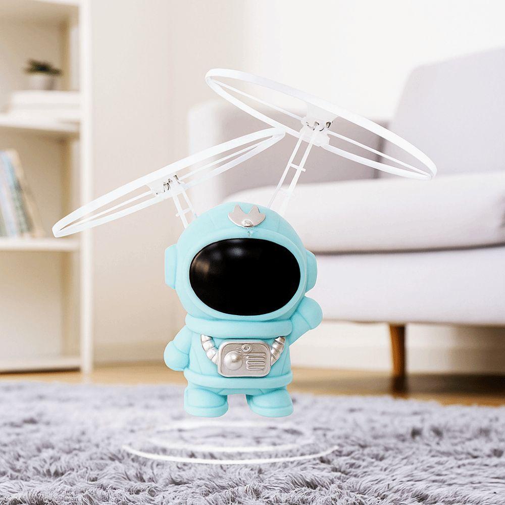 Dual Wings Flying Robot Toy Colorful Luminous Spinning Gyro Fingertip Gyro  Interactive Toy